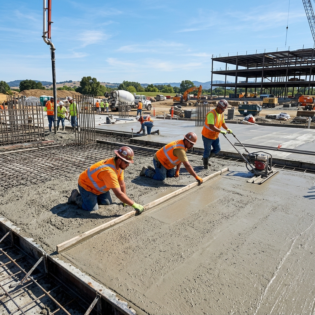 Concreto usinado na obra